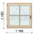 120x120 cm bukó-nyíló fa ablak álosztóval balos