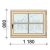 120x90 cm bukó-nyíló fa ablak álosztóval jobbos