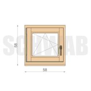 60x60 cm bukó-nyíló fa ablak balos
