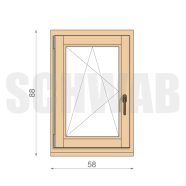 60x90 cm bukó-nyíló fa ablak balos