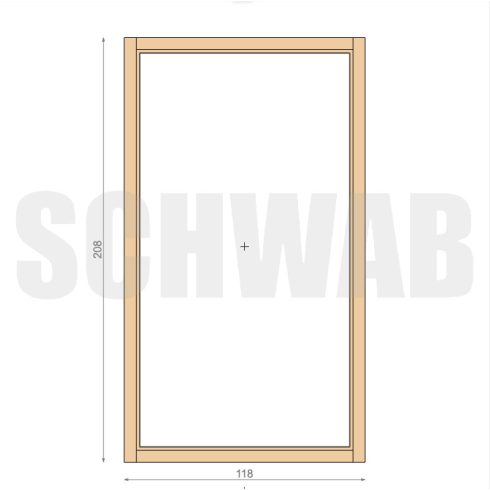 120x210 cm fix üvegezésű fa ablak KIFUTÓ
