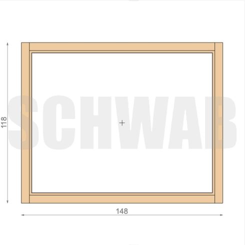 150x120 cm fix üvegezésű fa ablak