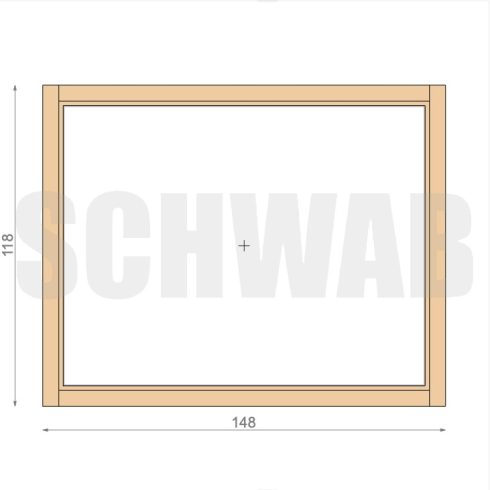 150x120 cm fix üvegezésű fa ablak