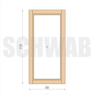 60x120 cm fix üvegezésű fa ablak KIFUTÓ