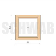 60x60 cm fix üvegezésű fa ablak KIFUTÓ
