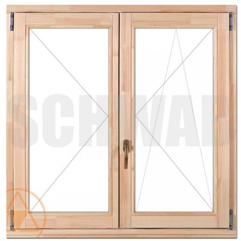 180x165 cm kétszárnyú fa ablak balos KIFUTÓ