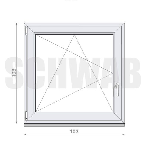 105x105_cm műanyag bukó-nyíló ablak balos - KIFUTÓ