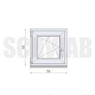 60x60_cm műanyag bukó-nyíló ablak balos könnyített