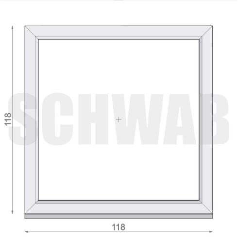 120x120 cm fix üvegezésű műanyag ablak - KIFUTÓ