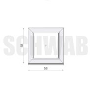 60x60 cm fix üvegezésű műanyag ablak - KIFUTÓ