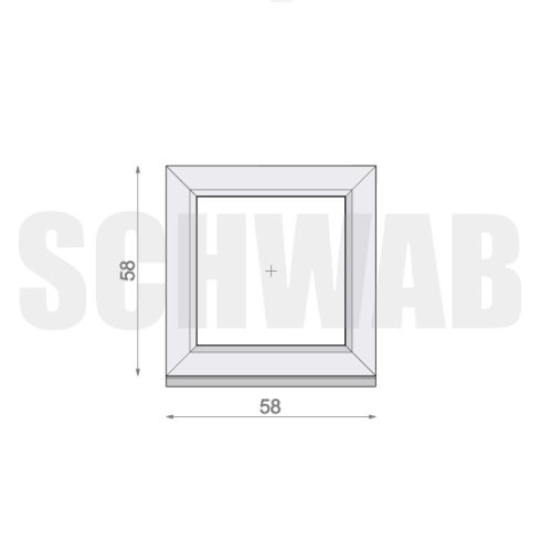 60x60 cm fix üvegezésű műanyag ablak - KIFUTÓ