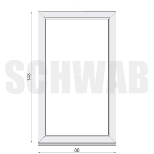 90x150 cm fix üvegezésű műanyag ablak - KIFUTÓ