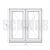 120x120 cm kétszárnyú tokosztott műanyag ablak jobbos - KIFUTÓ