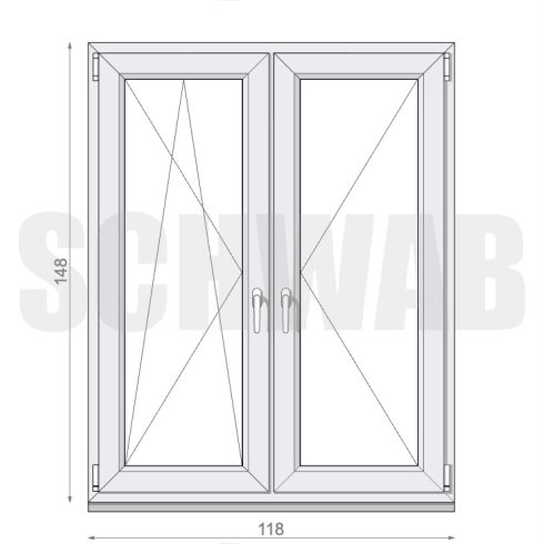 120x150 cm műanyag ablak - ajtó-ablak raktár