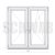 135x135 cm kétszárnyú tokosztott műanyag ablak jobbos - KIFUTÓ