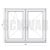 150x120cm kétszárnyú tokosztott műanyag ablak balos - KIFUTÓ