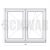 150x120 cm kétszárnyú tokosztott műanyag ablak jobbos - KIFUTÓ