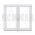 165x150 cm kétszárnyú tokosztott műanyag ablak balos - KIFUTÓ
