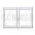 180 cm széles ablakok: 180x120cm kétszárnyú tokosztott műanyag ablak