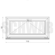 120x60 cm műanyag bukó ablak - KIFUTÓ 