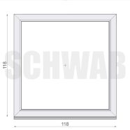 120x120 cm fix üvegezésű műanyag ablak - KIFUTÓ