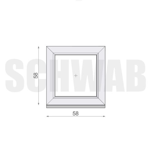 60x60 cm fix üvegezésű műanyag ablak - KIFUTÓ