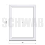 90x120 cm fix üvegezésű műanyag ablak - KIFUTÓ