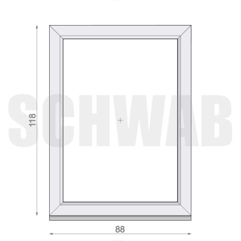 90x120 cm fix üvegezésű műanyag ablak - KIFUTÓ
