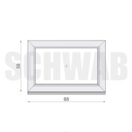 90x60 cm fix üvegezésű műanyag ablak - KIFUTÓ