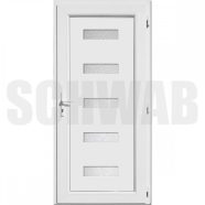   Hidas üveges műanyag mellékbejárati ajtó 100x210 cm - KIFUTÓ