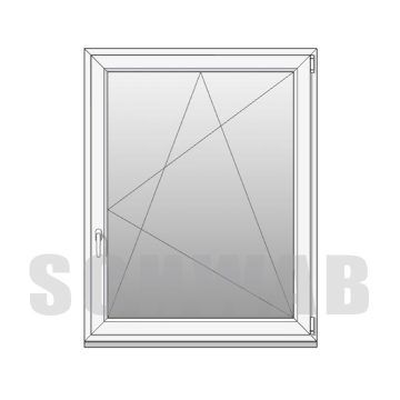 bukó-nyíló műanyag ablak